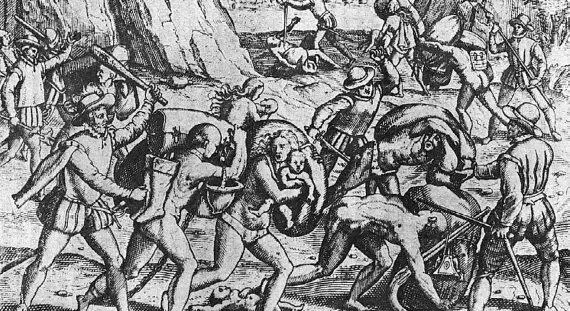 Рис 94 Испанцы заставляют индейцев переносить тяжести Это либо - фото 513