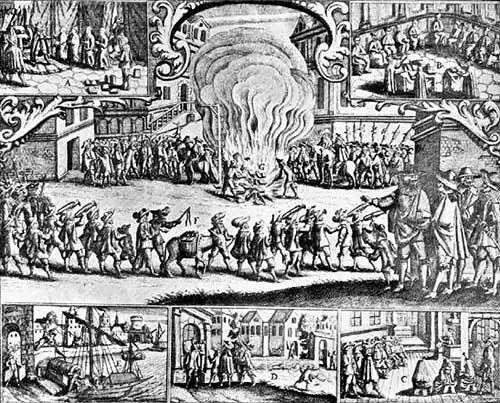 Рис 155 Старинная гравюра Сожжение еретических книг Так уничтожали - фото 54