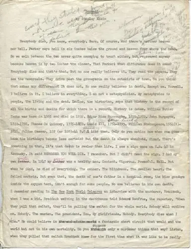 The first page of Elkins debut novel Boswell marked with editorial notes - фото 8