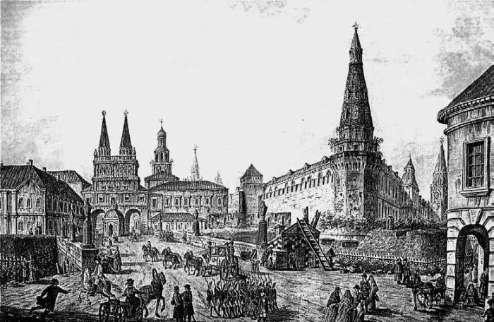 Ф Я Алексеев Вид на Воскресенские ворота и Воскресенский мост от Тверской - фото 9