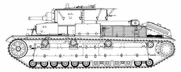 Танк Т28 выпуска 1939 года с пушкой Л10 и поручневой антенной Танк Т28 - фото 36