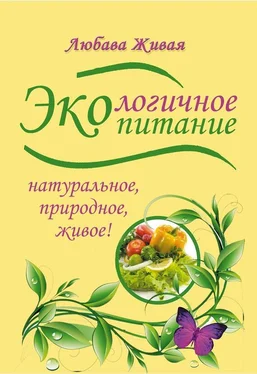 Любава Живая Экологичное питание: натуральное, природное, живое! обложка книги