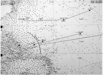 Top secret US Navy map of the planned interception of the Kimovsk and the - фото 31