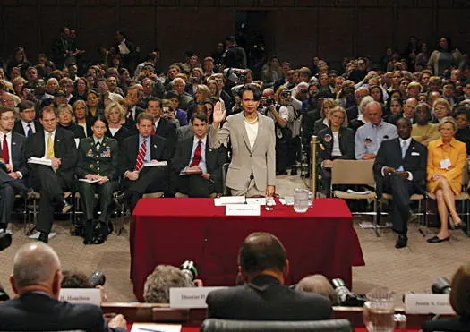 Taking the oath before the 911 Commission hearings April 2004 From left NSC - фото 78