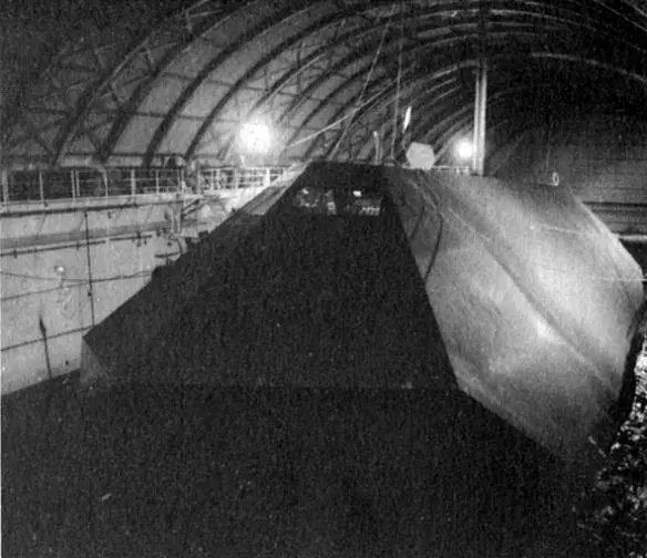 The Stealth ship inside its secret hangarlike floating dock where it was - фото 25