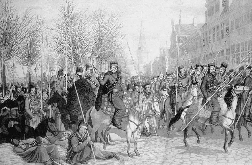 Казаки в Гамбурге 18 марта 1813 г Художник С Кристофор Русские казаки - фото 26