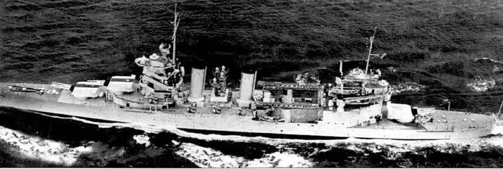 Куинси на учениях в Атлантике 1 мая 1940 г На крышах башен 1 и 2 минного - фото 126