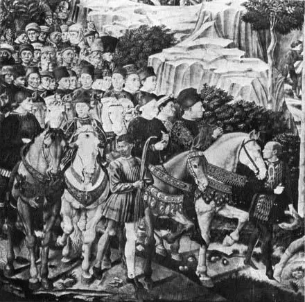 8 A detail of The Procession of the Magi the mural by Gozzoli in the chapel - фото 10