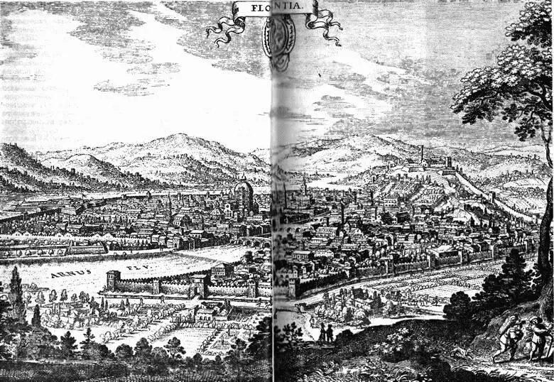 Флоренция гравюра XVI в ДЖИРОЛАМО КАРДАНО Семья Медичи великих - фото 2