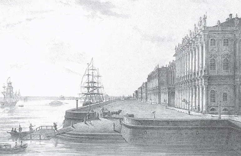 СФ Галактионов Вид Зимнего дворца с северозападного угла 1821 г - фото 111
