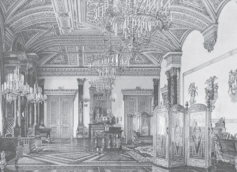 КА Ухтомский Малахитовая гостиная 1865 г ЭП Гау Большая Малиновая - фото 123