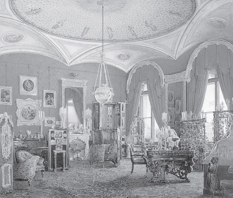 ЭП Гау Кабинет императрицы Александры Федоровны 1858 г Спальню императрицы - фото 134