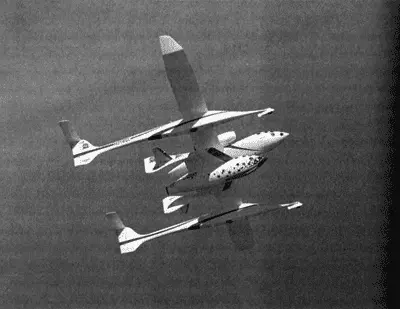 Один из первых полетов WhiteKnightOne со SpaceShipOne на внешней подвеске И он - фото 99