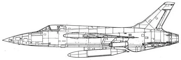 F105B с 450галлонным топливным баком и 19зарядным блоком НУРС LUA 51 Виды - фото 61