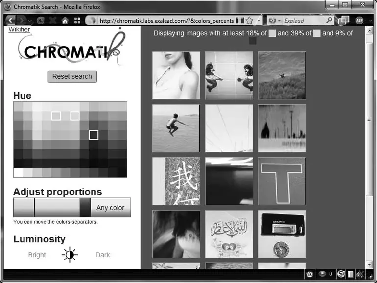 Рис 19 Экспериментальный проект Exalead Chromatic Search Есть у Exalead и - фото 13