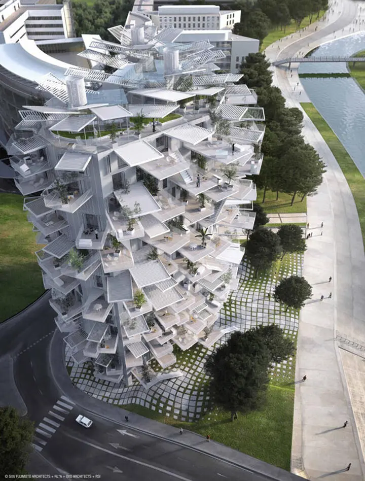 При создании Arbre Blanc проектировщики японское бюро Sou Fujimoto Architects - фото 11