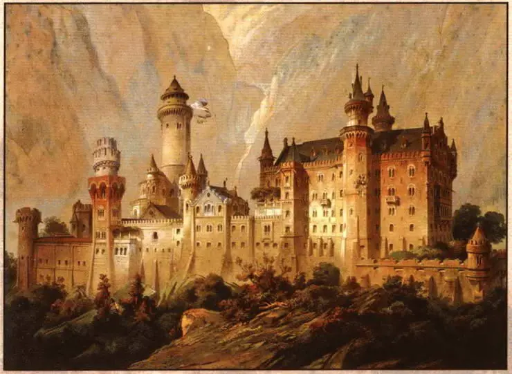 Замок Нойшванштайн Проект Кристиана Янка 1869 г Король Людвиг II - фото 143