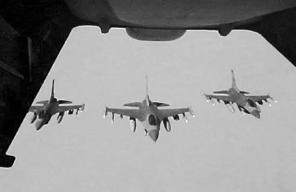 A shot of me leading a four ship following a strike into Iraq 2003 Note the - фото 14