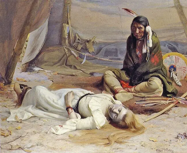 Белая пленница в палатке захватившего ее воина Худ И Куз Один из трапперов - фото 214