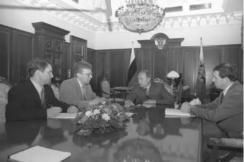 Putin with his early team of reformers German Gref Alexei Kudrin and Andrei - фото 6