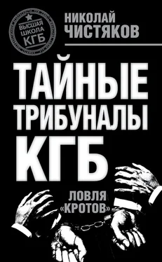 Николай Чистяков Тайные трибуналы КГБ. Ловля «кротов» обложка книги