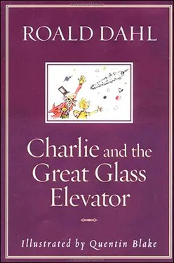 Roald Dahl Charlie and the Great Glass Elevator обложка книги