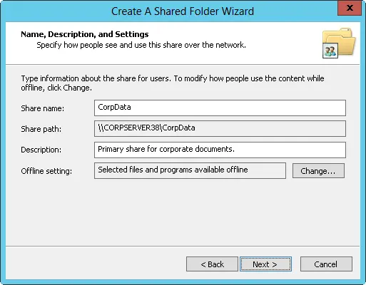 FIGURE 34Use the Create A Shared Folder Wizard to configure the essential - фото 47