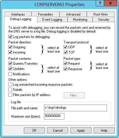 FIGURE 911Use the Debug Logging tab to select the events you want to log - фото 154