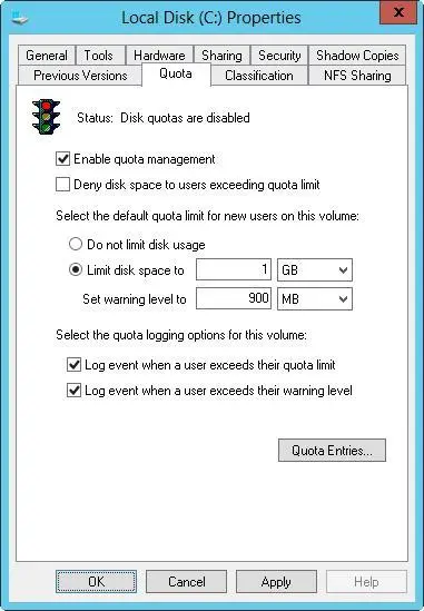 FIGURE 47After you enable quota management you can configure a quota limit - фото 75