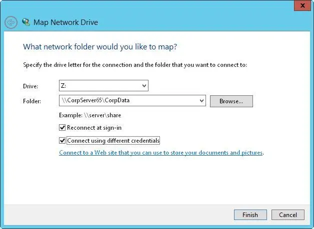 FIGURE 311Connect to special shares by mapping them with the Map Network Drive - фото 56