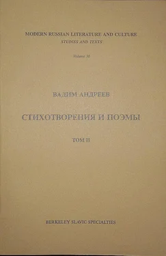 Вадим Андреев Стихотворения и поэмы в 2-х томах. Т. II обложка книги