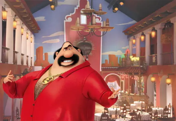 Eduardo the owner of the restuarant Salsa Salsa looks suspicious Gru uses - фото 76