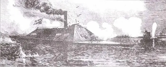 Броненосец Атланта во время дуэли с монитором Уикхаукен июнь 1863 г В - фото 31