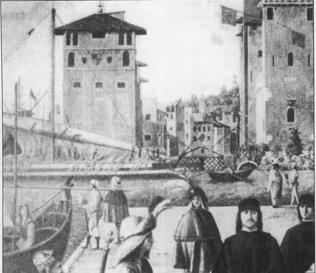 Венецианская торговая галера стоящая на якоре в Венеции Экипаж готовит - фото 17
