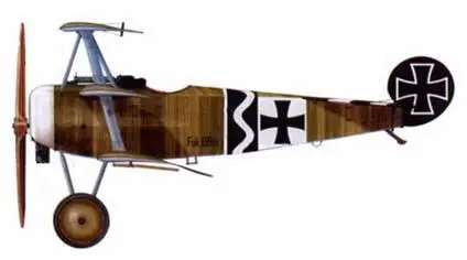 Фоккер Dr 1 40317 лейтенанта Йоханна Янзена Jasta 6 ЛьюсентАман март 1918 - фото 139