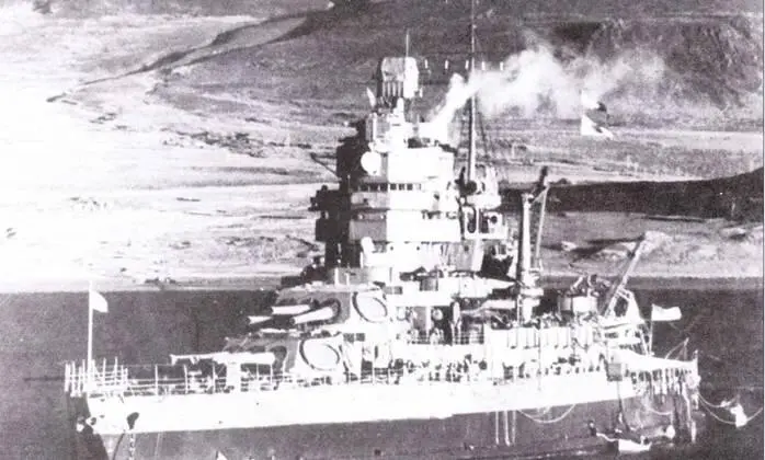 Айдахо в Хвальфьорде 2 октября 1941 г Корабль окрашен по схеме Ms 12 В - фото 77