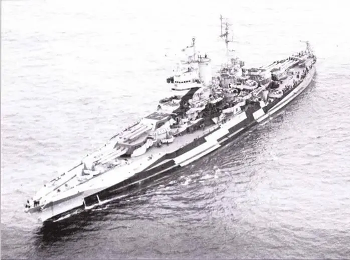 В конце 1944 г Миссисипи перекрасит по разрушающей камуфляжной схеме Ms - фото 82