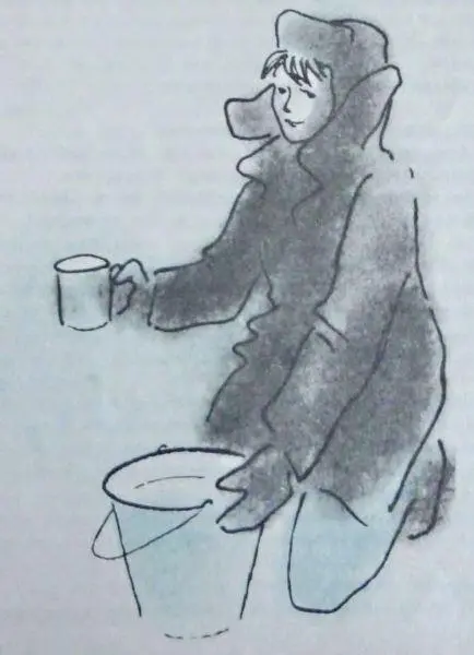 Обледенелые рукава не гнулись и кружку было не донести до рта Женя поила - фото 16