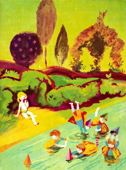 Зоя грызла яблоко и смотрела как плавают брызгаются смеются пурзи Серый - фото 17