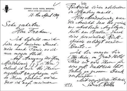 While staying at the luxury Hotel Bristol in Berlin in April 1909 Reilly wrote - фото 9
