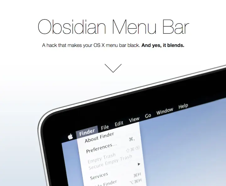 После установки дополнения Obsidian Menu Bar вы получаете чёрную строку и белые - фото 100