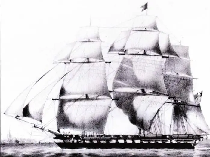 Cumberland вскоре после спуска на воду гравюра Курье и Ив Бенджамин - фото 10
