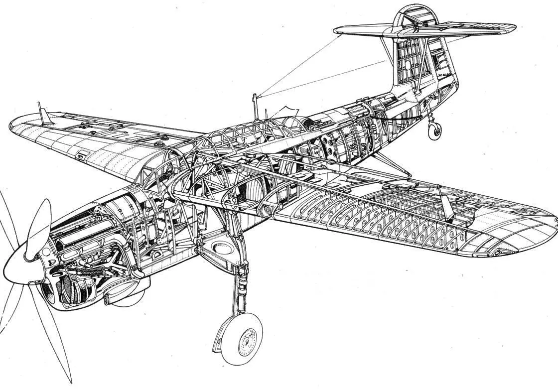 К онструктивно компоновочная схема самолета Barracuda Mk II Технические - фото 27