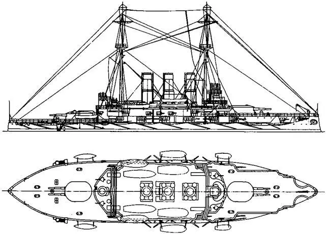 Линейный корабль Евстафий Март 1911 г Наружный вид и вид сверху - фото 30