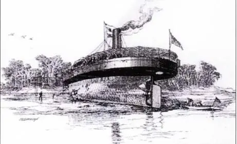 Монитор Монтayк типa Пaссaик вытaщен на мель для ремонтa мaрт 1863 г - фото 52