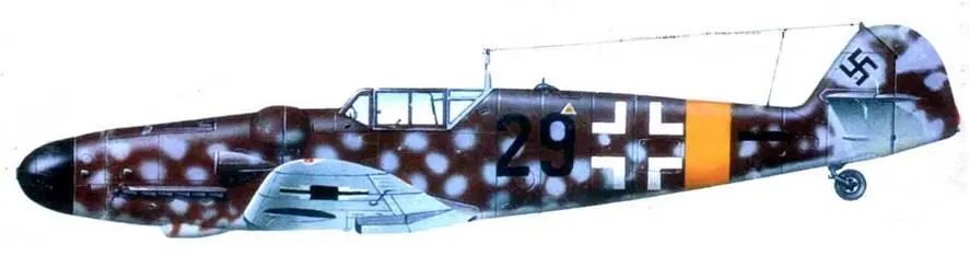 Me 109G6 черная 29 из 11й группы учебного истребительного полка Пльзень - фото 117