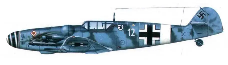Me 109G6R6trop белая 12 из 7JG 77 Сицилия лето 194Ц года Стандартный - фото 117