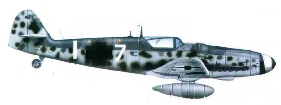 Me 109G14 WNr 462919 белая 7 IIIJG 3 пилот Оскар Ромм Германия - фото 119