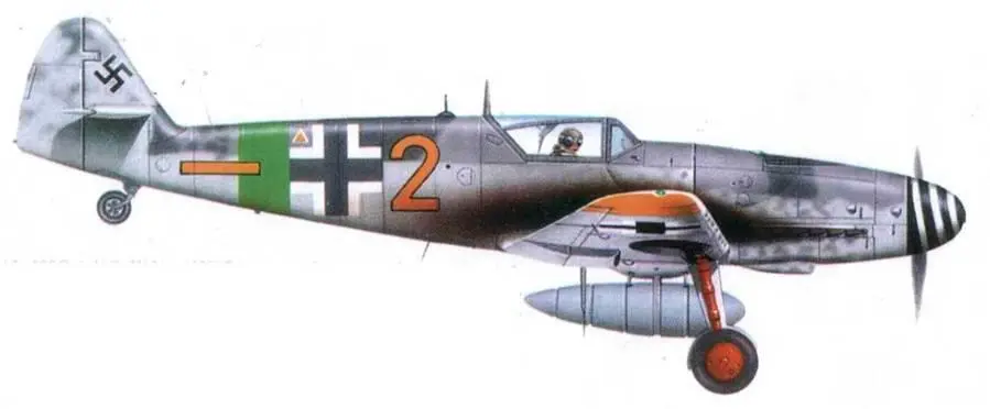 Me 109G6yAS WNr 412807 желтая 2 унтерофицера Циммерманна IIJG 27 - фото 121