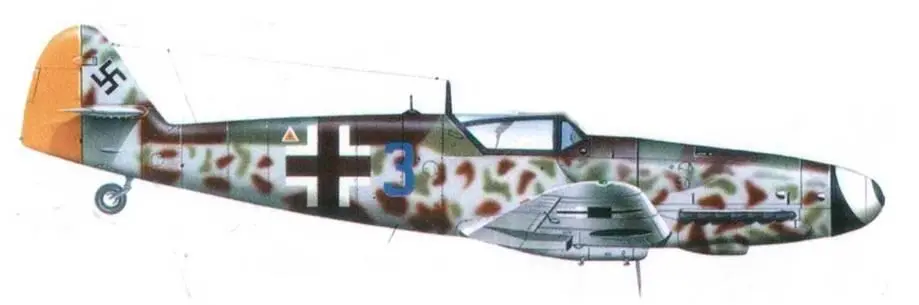 Me 109G10 голубая 3 8 JG 3 Грац март 1945 года Нет никаких - фото 122